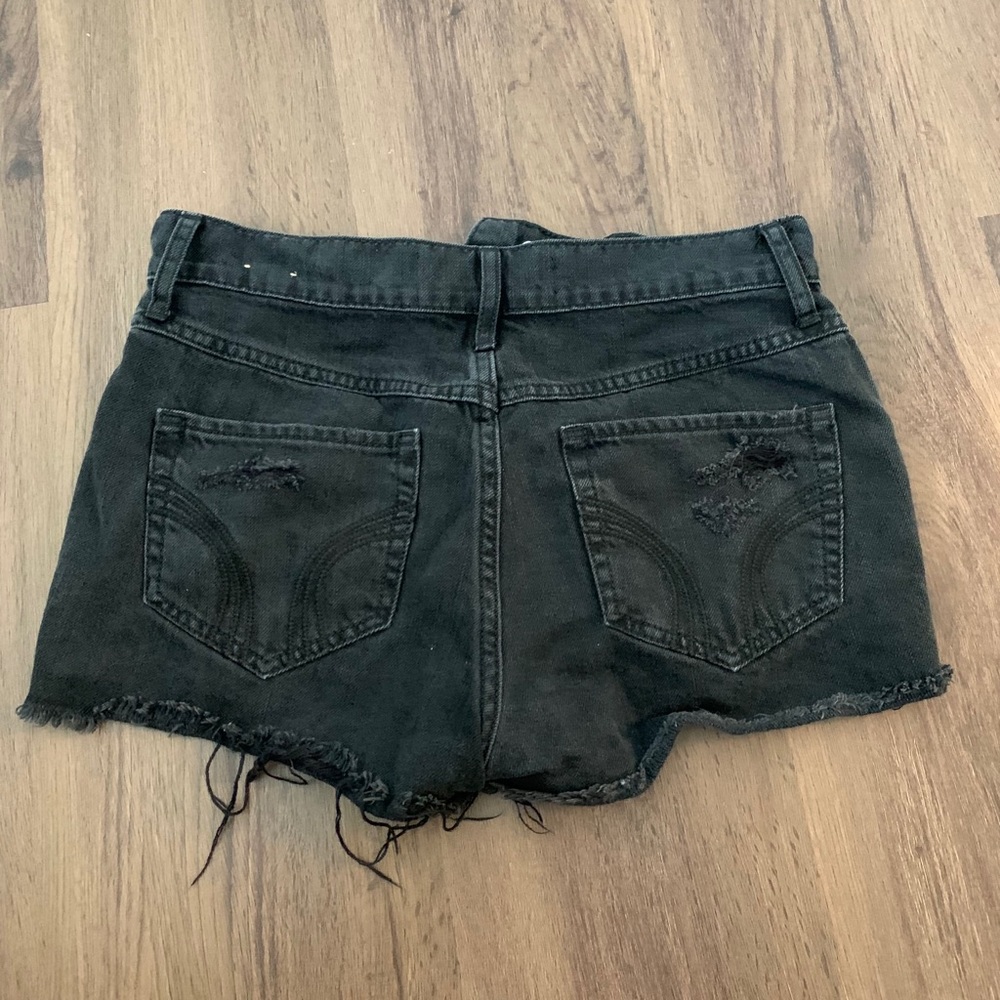 Black Hollister Distressed Shorts